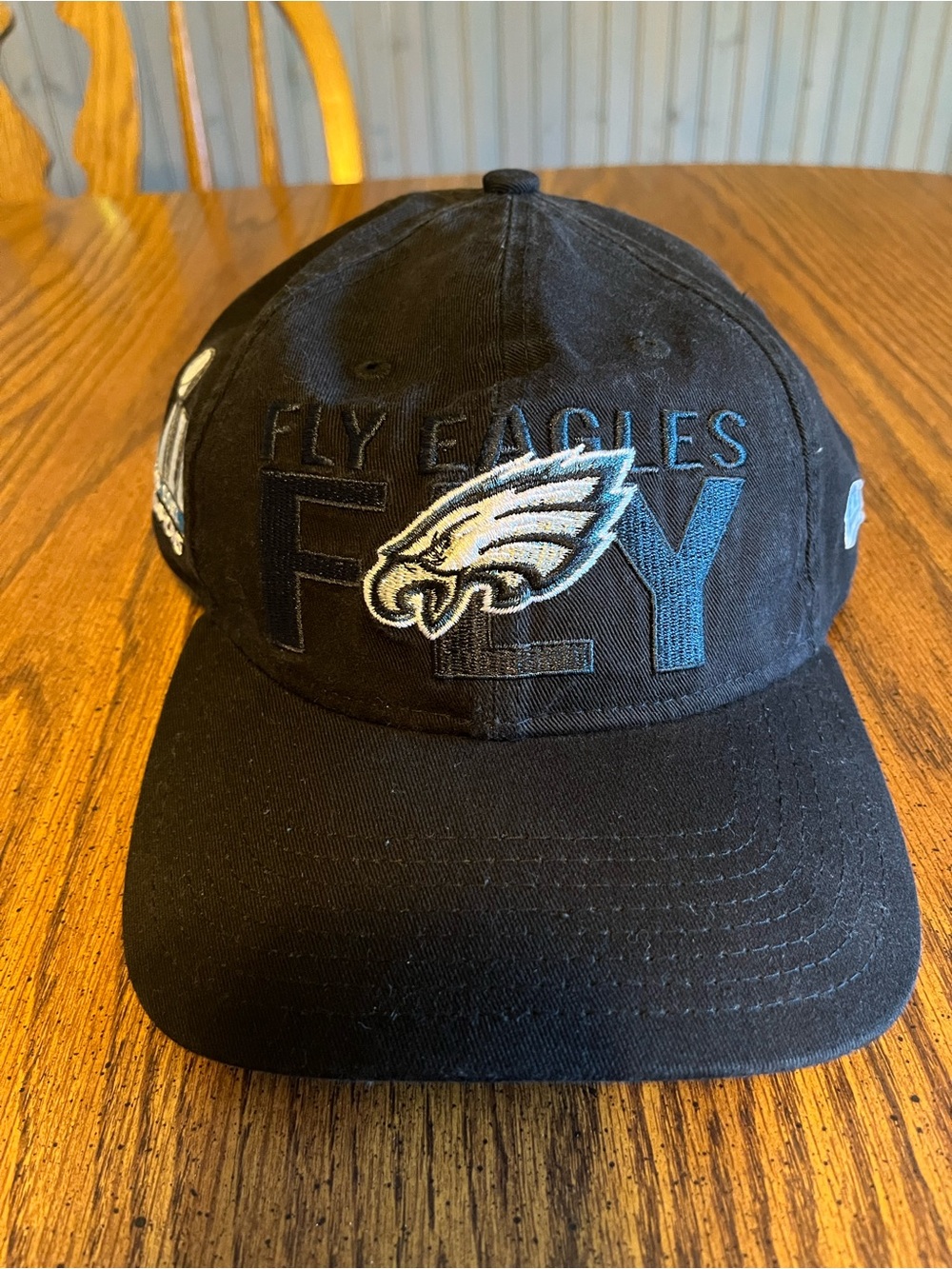 Philadelphia Eagles Black 'Fly Eagles Fly' Embroidered Cap